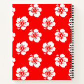 Motif Hawaïen Hibiscus Rouge et blanc ノートブック (裏面)
