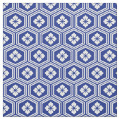 Motif japonais Kikkō Bleu et blanc ファブリック (見本)