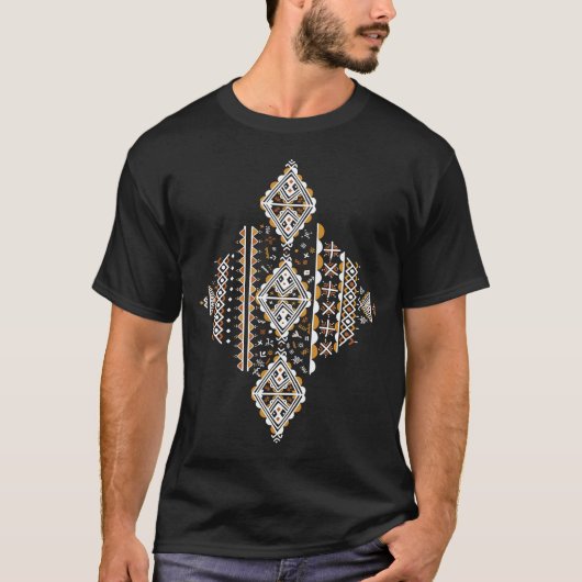 MOTIF KABYLE AMAZIGH SYMBOLE DES BERBERES Tシャツ (正面)