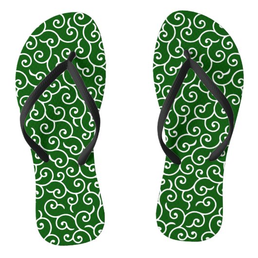 Motif Karakusa Vert et blanc ビーチサンダル (ソール)