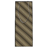 Motif lignes gris et sepia ワインギフトバッグ (裏面)