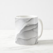 🌊 Motif Marbré Épuré et Moderne 🌊 コーヒーマグカップ (正面右)