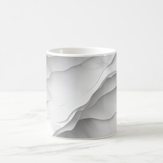 🌊 Motif Marbré Épuré et Moderne 🌊 コーヒーマグカップ (中央)