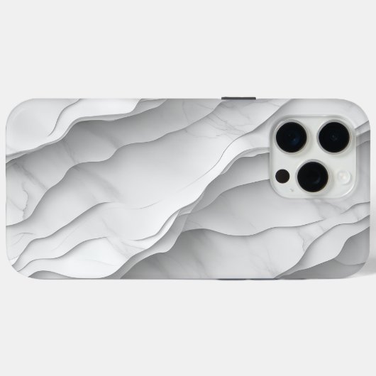 🌊 Motif Marbré Épuré et Moderne 🌊 Case-Mate iPhoneケース (裏面 (横))