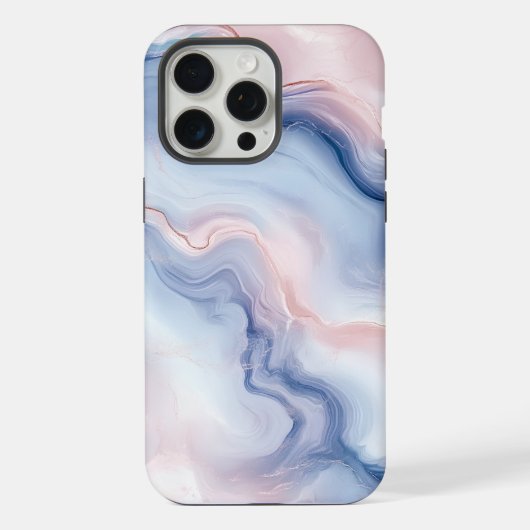 🎨 Motif Marbré Pastel Doux et Élégant 🎨 iPhoneケース (裏面)