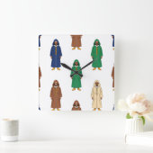Motif Marocain Djellaba スクエア壁時計 (ホーム)
