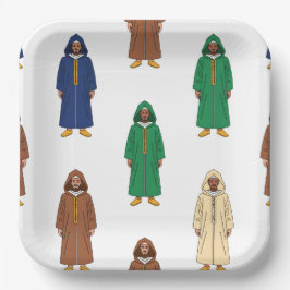 Motif Marocain Djellaba ペーパープレート