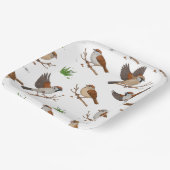 Motif marocain d'Oiseaux de Bruges ペーパープレート (傾斜あり)