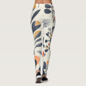 🌿 Motif Nature Scandinave avec Oiseau 🐦 レギンス (裏面)