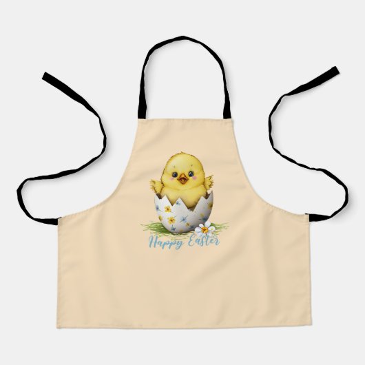 Motif Œufs de Pâques Poussin Éclosion Joyeuse エプロン (正面)