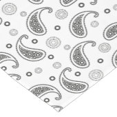 Motif Paisley Noir et blanc ショートテーブルランナー (コーナー)