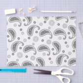 Motif Paisley Noir et blanc 薄葉紙 (クラフト)