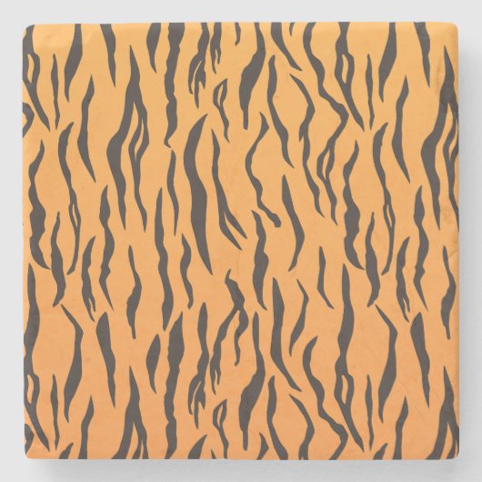Motif Peau de tigre Rayures  ストーンコースター (正面)