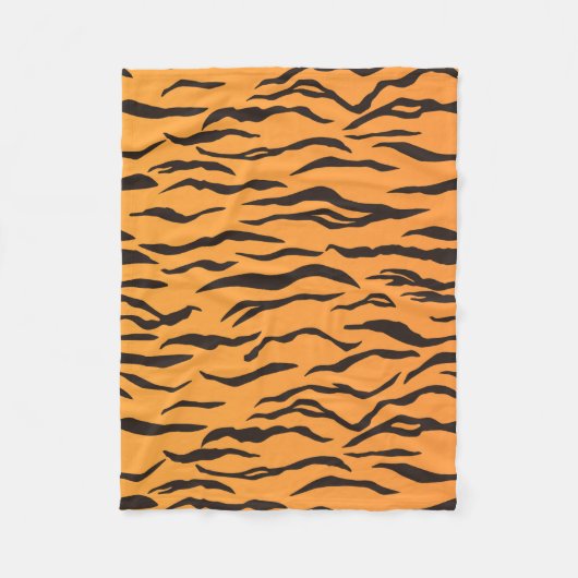 Motif Peau de tigre Rayures フリースブランケット (正面)