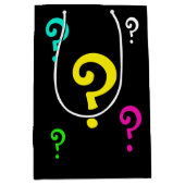 motif points d'interrogation ミディアムペーパーバッグ (正面)