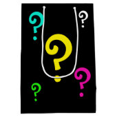 motif points d'interrogation ミディアムペーパーバッグ (裏面)