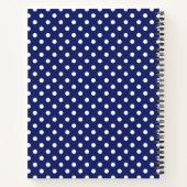 Motif Pois Blanc Bleu marine ノートブック (裏面)