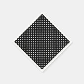 Motif Pois Blanc Noir et blanc スタンダードカクテルナプキン (角)