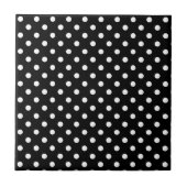 Motif Pois Blanc Noir et blanc タイル (正面)