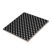 Motif Pois Blanc Noir et blanc タイル (側面)