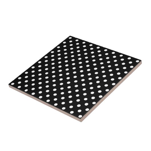 Motif Pois Blanc Noir et blanc タイル (側面)