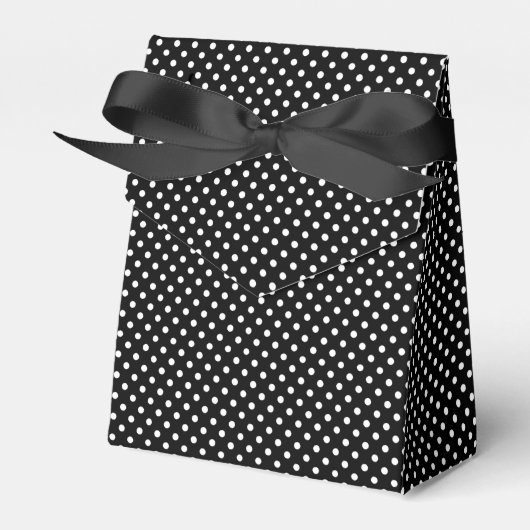 Motif Pois Blanc Noir et blanc フェイバーボックス (正面サイド)