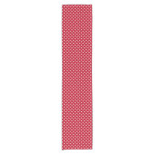 Motif Pois Blanc Rouge et blanc ショートテーブルランナー (正面)