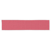 Motif Pois Blanc Rouge et blanc ショートテーブルランナー (横)