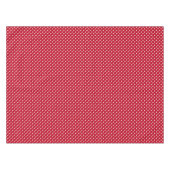 Motif Pois Blanc Rouge et blanc テーブルクロス (正面(横))