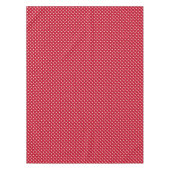 Motif Pois Blanc Rouge et blanc テーブルクロス (正面)
