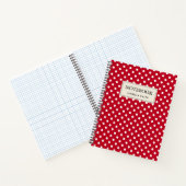 Motif Pois Blanc Rouge et blanc ノートブック (内部)