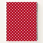 Motif Pois Blanc Rouge et blanc ノートブック (裏面)