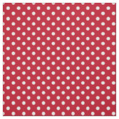 Motif Pois Blanc Rouge et blanc ファブリック (見本)
