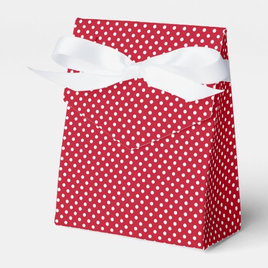 Motif Pois Blanc Rouge et blanc フェイバーボックス (正面サイド)