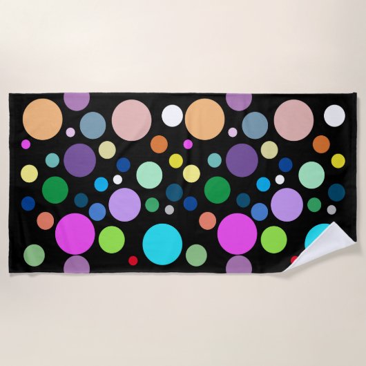 motif rond ビーチタオル (正面)