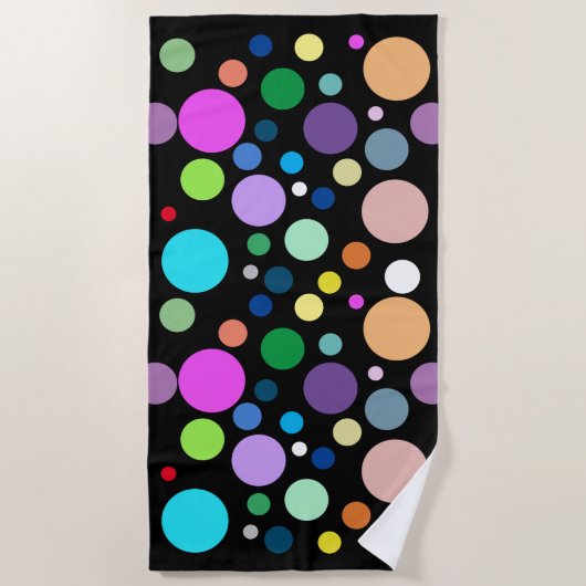 motif rond ビーチタオル (正面)