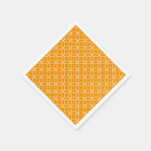 Motif Shippô Orange et blanc スタンダードカクテルナプキン (角)