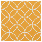 Motif Shippô Orange et blanc ファブリック (クローズアップ)