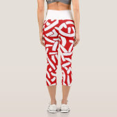 💫 Motif Spiralé Rouge et Blanc 🎨 カプリレギンス (裏面)