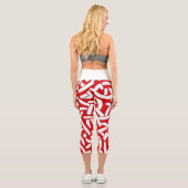 💫 Motif Spiralé Rouge et Blanc 🎨 カプリレギンス (裏面)
