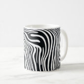 Motif zébré noir et blanc 🦓 コーヒーマグカップ (正面右)