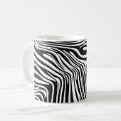 Motif zébré noir et blanc 🦓 コーヒーマグカップ (正面左)