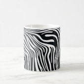 Motif zébré noir et blanc 🦓 コーヒーマグカップ (中央)