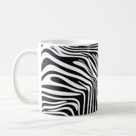 Motif zébré noir et blanc 🦓 コーヒーマグカップ