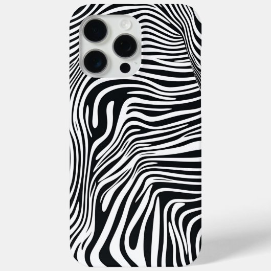 Motif zébré noir et blanc 🦓 Case-Mate iPhoneケース (裏面)