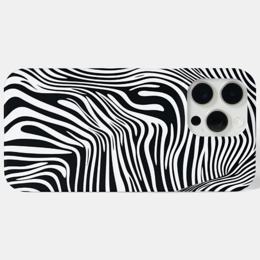 Motif zébré noir et blanc 🦓 Case-Mate iPhoneケース (裏面 (横))