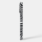 Motif zébré noir et blanc 🦓 iPhoneケース (左側面)