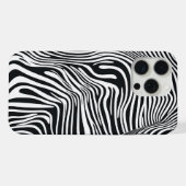 Motif zébré noir et blanc 🦓 iPhoneケース (裏面横)