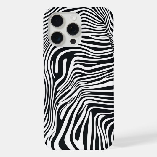 Motif zébré noir et blanc 🦓 iPhoneケース (裏面)