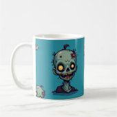 Motif zombie bleu コーヒーマグカップ (左)